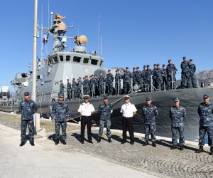 Svečani ispraćaj 3. hrvatskog kontingenta u NATO-ovu operaciju potpore miru Sea Guardian na Sredozemlju, koji čini posada i brod Hrvatske ratne mornarice RTOP – 42 "Dubrovnik", održan je 3. rujna 2019. ispred sidrišta u vojarni “Admiral flote Sveto Letica-Barba” u Splitu | Foto: MORH / M. Čobanović