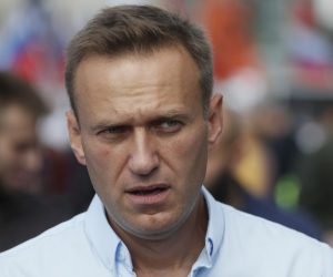 epa08616676 (FILE) - Russian Opposition activist Alexei Navalny attends a rally in support of opposition candidates in the Moscow City Duma elections in downtown of Moscow, Russia, 20 July 2019 (reissued 21 August 2020).  A German human rights group was to bring Russian opposition leader Alexei Navalny from Omsk, Russia, to a German hospital for treatment after a suspected poisoning left him comatose.  EPA/SERGEI ILNITSKY *** Local Caption *** 55367308