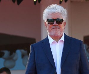 epa08644118 Spanish filmmaker Pedro Almodovar arrives for the premiere of 'The Human Voice' during the 77th Venice Film Festival in Venice, Italy, 03 September 2020. The event is the first major in-person film fest to be held in the wake of the Covid-19 coronavirus pandemic. Attendees have to follow strict safety measures like mandatory face masks indoors, temperature scanners, and socially distanced screenings to reduce the risk of infection. The public is barred from the red carpet, and big stars are expected to be largely absent this year. The 77th edition of the festival runs from 02 to 12 September 2020.  EPA/ETTORE FERRARI