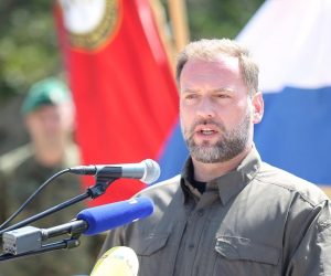 03.08.2020., Knin - Svecanost povodom preimenovanja vojnog poligona "Crvena zemlja" u vojni poligon "Josip Markic". ministar obrane Mario Banozic Photo: Dusko Jaramaz/PIXSELL