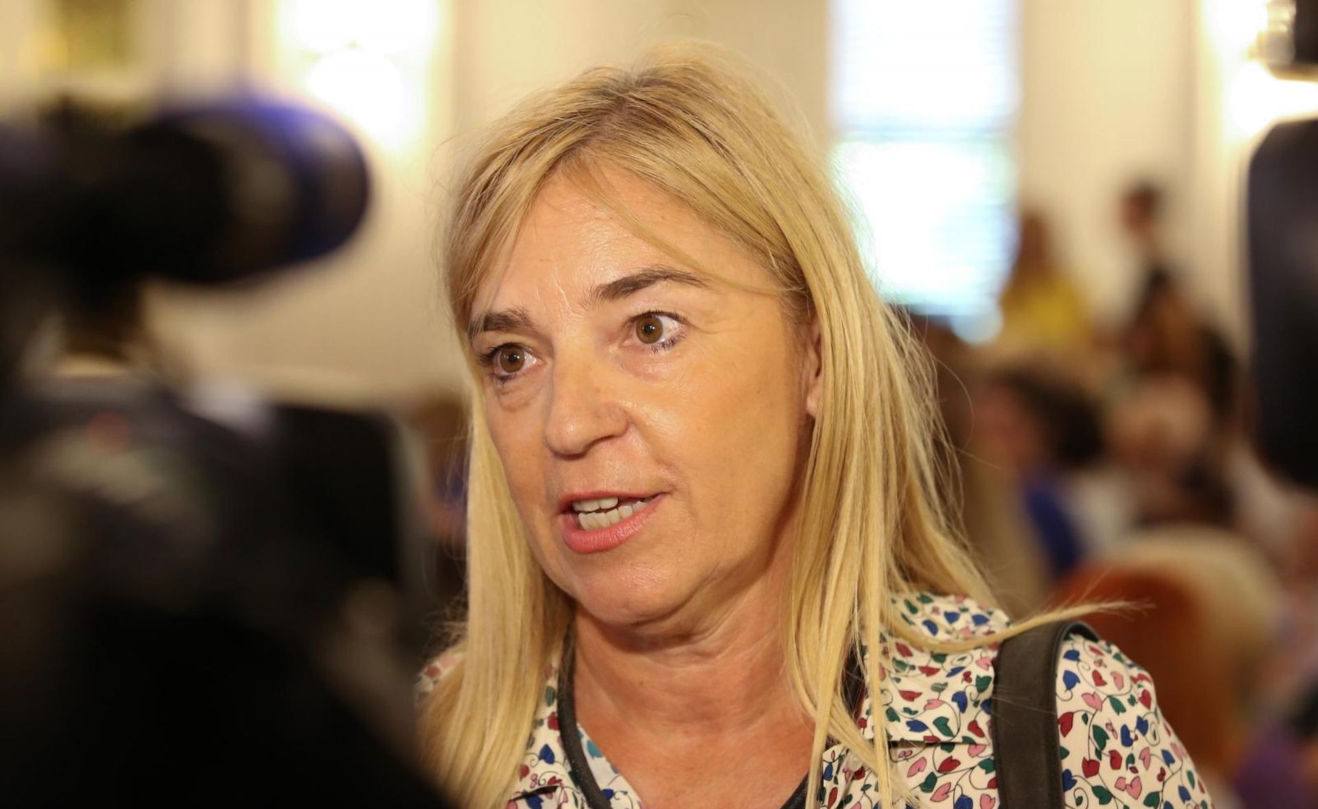 09.07.2018., Zagreb -Okrugli stol naziva 'Zastita dobrobiti djece u situacijama razdvojenog i konfliktnog roditeljstva' u novinarsko domu. Pravobraniteljica za djecu Helenca Pirnat Dragicevic.
Photo: Matija Habljak/PIXSELL