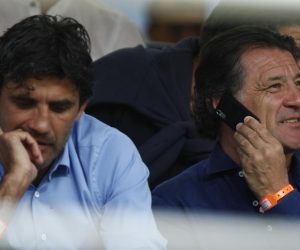 21.07.2011., Dugopolje - Uzvratna utakmica 2. pretkola Europske lige, RNK Split - NK Domzale. Braca Mamic u lozi.
Photo: Ivo Cagalj/PIXSELL