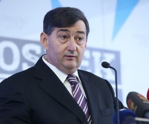 12.02.2016., Osijek - Svecana primopredaja vlasnistva NK Osijek madjarskom investitoru. Lorinc Meszaros.
Photo: Marko Mrkonjic/PIXSELL