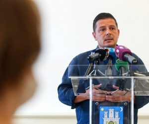 14.08.2020., Zagreb -  Zastupnik Gradske skupstine grada Zagreba Tomislav Stojak na konferenciji za medije
Photo: Marin Tironi/PIXSELL