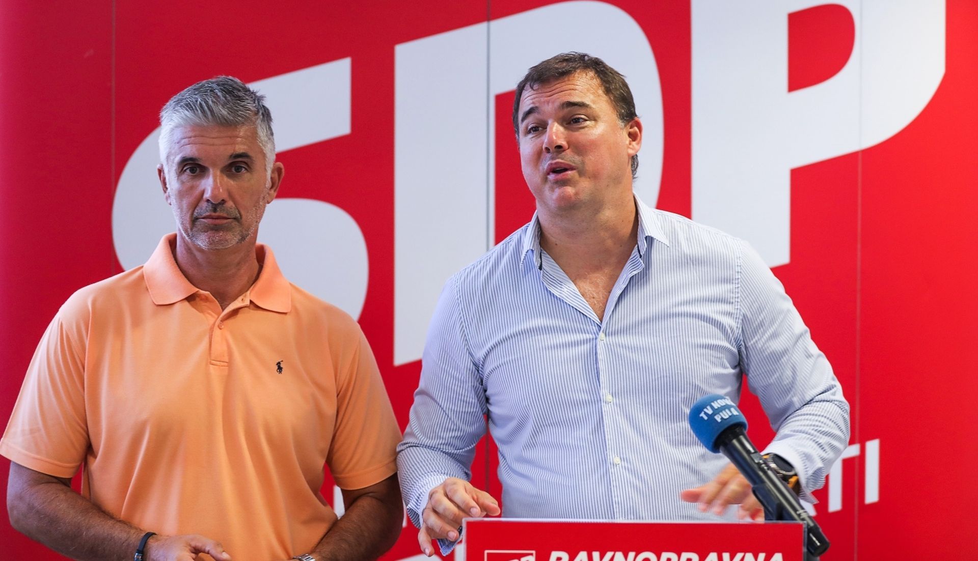 14.09.2020.., Pula - 
U prostorijama Pulskog SDP-a odrzana je presica na temu zastite okolisa te zbrinjavanja otpada. Na presici su bili prisutni Danijel Feric i Igor Belas.
Photo: Srecko Niketic/PIXSELL