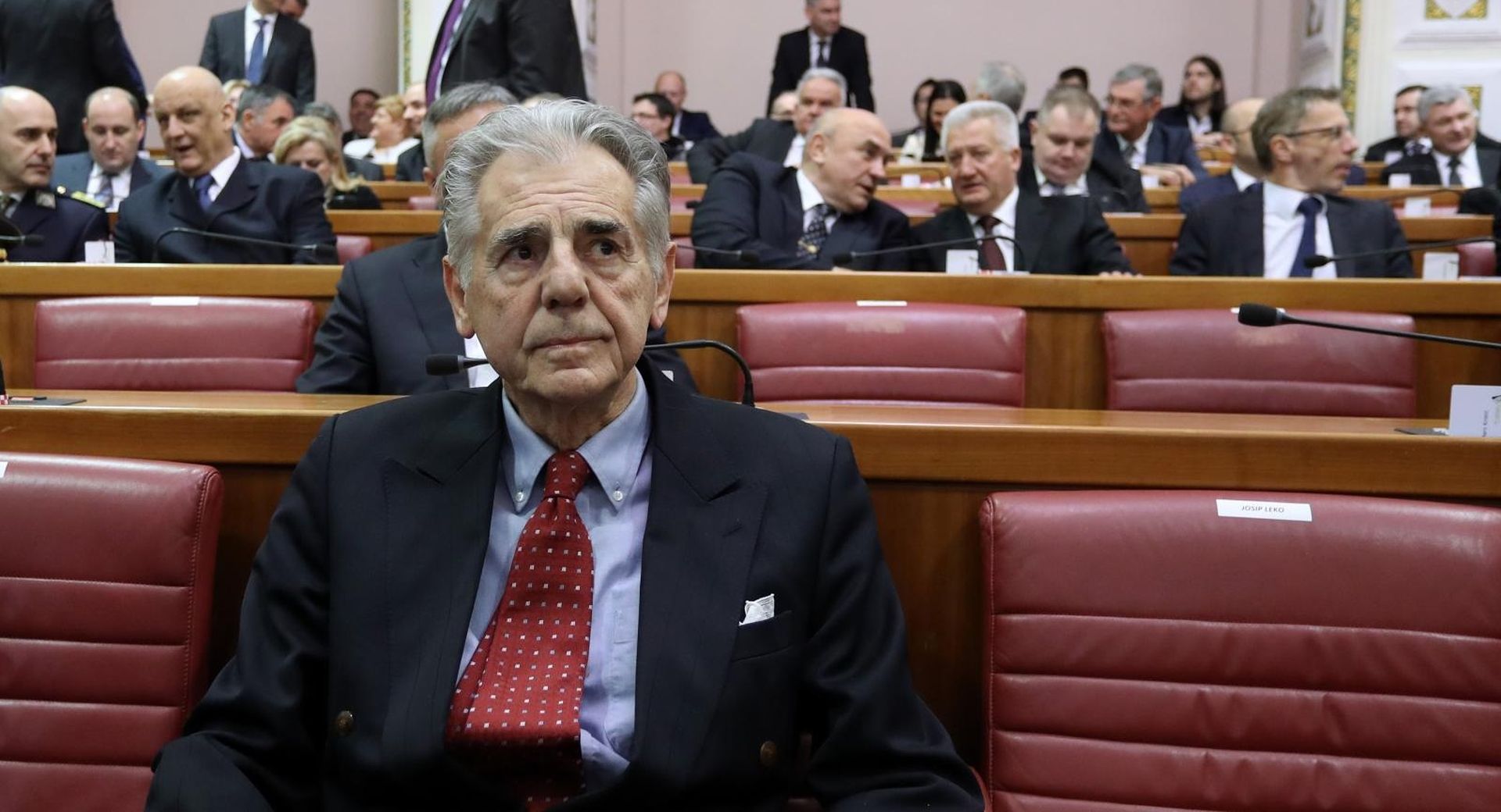 16.01.2017., Zagreb - Svecana sjednica Hrvatskoga sabora u povodu obiljezavanja 25. obljetnice medjunarodnog priznanja Republike Hrvatske. Zarko Domljan.
Photo: Damir Sencar/HINA/POOL/PIXSELL