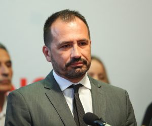 17.06.2020., Hotel International, Zagreb - Predsjednik Domovinskog pokreta Miroslav Skoro predstavio je sa suradnicima  liste Domovinskog pokreta za I. izbornu jedinicu. Igor Peternel. 
Photo: Luka Stanzl/PIXSELL