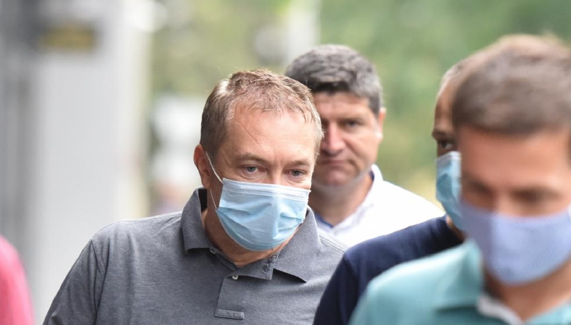 17.09.2020., Zagreb - Direktor Uprave JANAF-a Dragan Kovacevic uhicen zbog sumnji u gospodarski kriminalitet i korupciju. Dragan Kovacevic izlazi s istraziteljima iz stana u Tuskanovoj ulici nakon obavljenog pretresa. 
Photo: Sasa Zinaja/NFOTO/PIXSELL