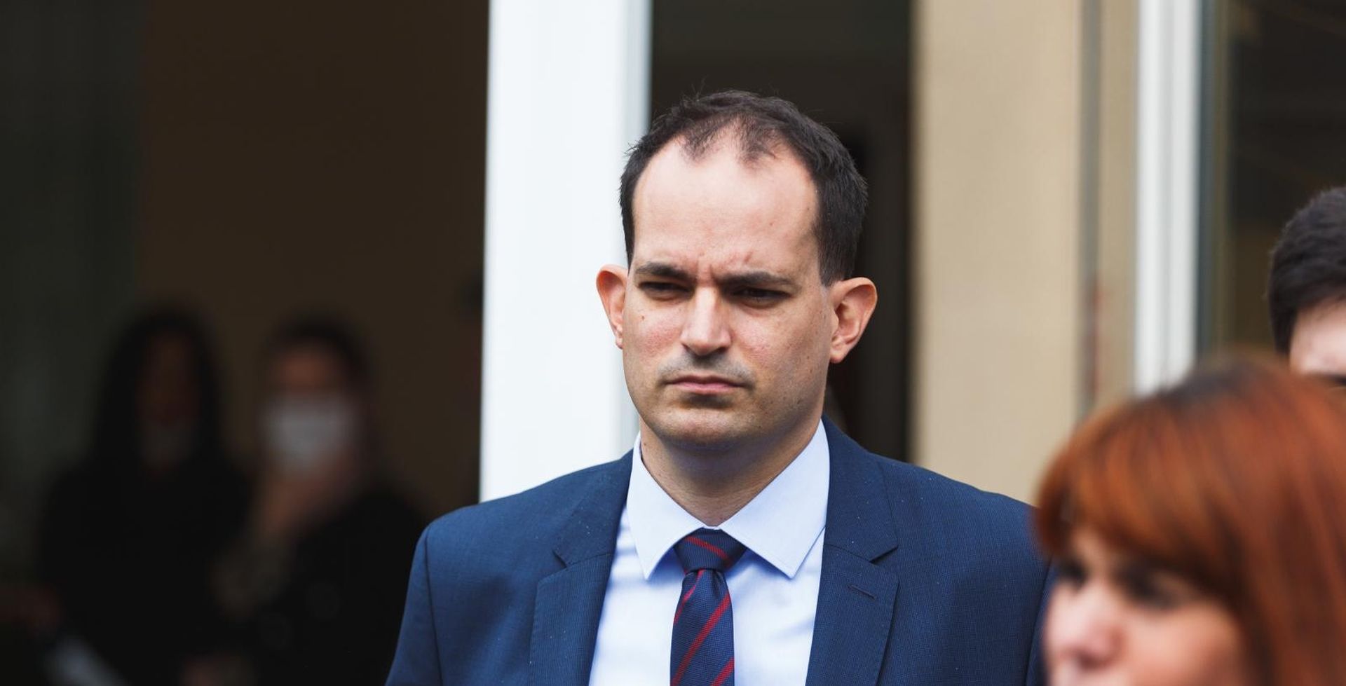 18.09.2020., Gospic - Izjave sudionika nakon zavrsetka 8. sastanka Vlade sa zupanima, predstavnicima Udruge gradova i Udruge opcina na kojem je tema bila reforma lokalne samouprave, koristenje europskih fondova te gosopodarski oporavak. Ministar Ivan Malenica. Photo: Marko Dimic/PIXSELL