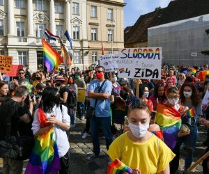 19.09.2020., Zagreb - 19. Povorka ponosa LGBTIQ osoba i obitelji Zagreb Pride 2020 pod sloganom "Sloboda unutar i izvan cetiri zida". Povorka je po prvi puta krenula s Trga svetog Marka. Photo: Josip Regovic/PIXSELL