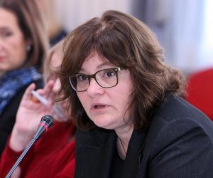 19.11.2014., Zagreb - U novinarskom domu odrzan okrugli stol koji organizira Vijece za elektronicke medije pod nazivom "Novinarska etika u pracenju izbornih kampanja". Aleksandra Jozic Ilekovic. 
Photo: Luka Stanzl/PIXSELL