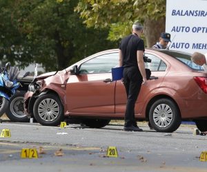 23.09.2020., Osijek - Oko 12.50 sati u Josipovcu blizu Osijeka dogodila se teska prometna nesreca u kojoj je poginuo motociklist. Ocevid je u tjeku. Photo: Dubravka Petric/PIXSELL