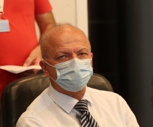 27.08.2020., Rijeka - U Zupaniji Primorsko goranskoj upriliceno je primanje za predsjednika uprave Liburnia Riviera Hotela Heimoa Waldemara Hirna sa suradnicima, povodom donacije 1,3 milijuna kuna vrijedne opreme Nastavnom zavodu za javno zdravstvo Primorsko-goranske zupanije. Ravnatelj Nastavnog zavoda za javno zdravstvo Primorsko-goranske zupanije Vladimir Micovic Photo: Goran Kovacic/PIXSELL