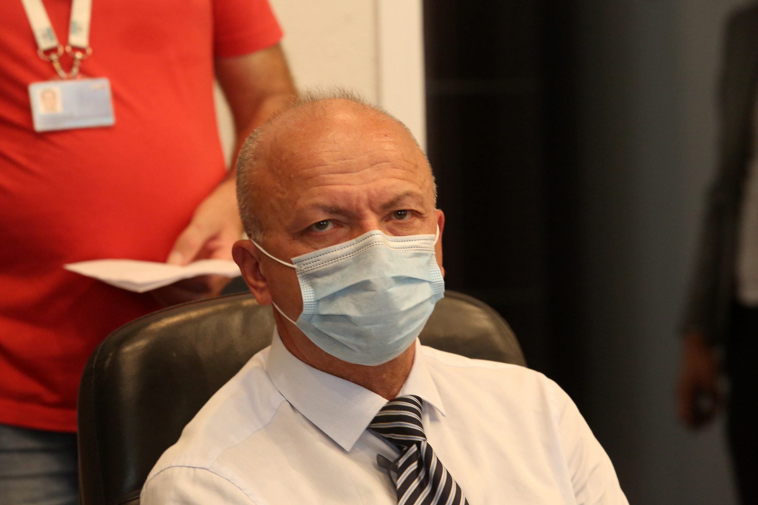 27.08.2020., Rijeka - U Zupaniji Primorsko goranskoj upriliceno je primanje za predsjednika uprave Liburnia Riviera Hotela Heimoa Waldemara Hirna sa suradnicima, povodom donacije 1,3 milijuna kuna vrijedne opreme Nastavnom zavodu za javno zdravstvo Primorsko-goranske zupanije. Ravnatelj Nastavnog zavoda za javno zdravstvo Primorsko-goranske zupanije Vladimir Micovic Photo: Goran Kovacic/PIXSELL