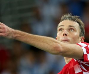27.11.2016., Arena Zagreb, Zagreb - Finale Davis kupa, Hrvatska - Argentina, Ivo Karlovic - Federico Delbonis.
Photo: Igor Kralj/PIXSELL