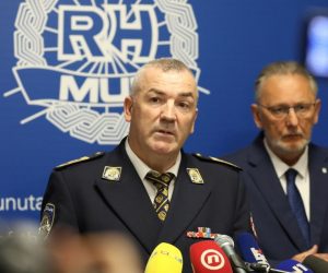 28.10.2019.,Zagreb -  Nakon sto je zamjenik ravnatelja policije Josip Celic podnio ostavku odrzana je izvanredna konferencija za novinare na kojoj su govorili glavni ravnatelj policije Nikola Milina i ministar unutarnjih poslova Davor Bozinovic.
Photo: Jurica Galoic/PIXSELL