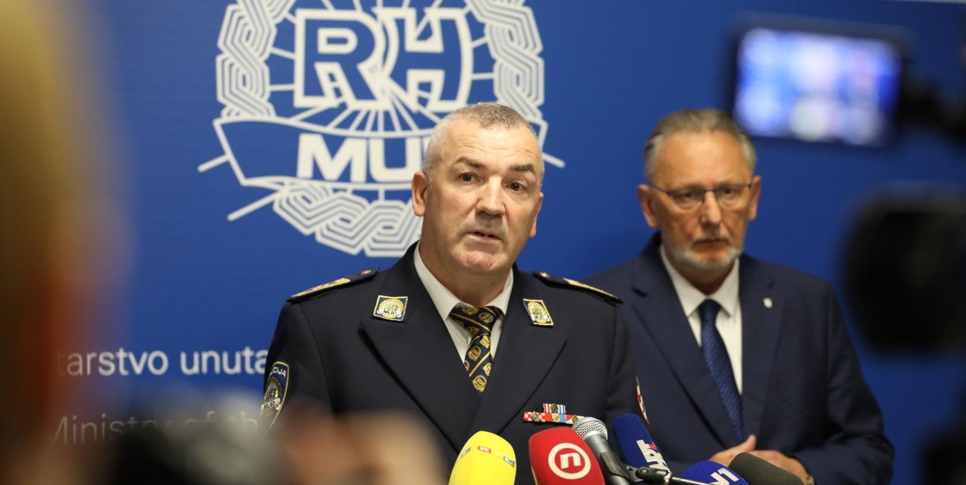 28.10.2019.,Zagreb -  Nakon sto je zamjenik ravnatelja policije Josip Celic podnio ostavku odrzana je izvanredna konferencija za novinare na kojoj su govorili glavni ravnatelj policije Nikola Milina i ministar unutarnjih poslova Davor Bozinovic.
Photo: Jurica Galoic/PIXSELL