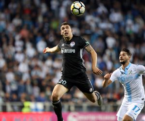 Rijeka: Hrvatski Telekom Prva liga, 09. kolo, HNK Rijeka - NK Slaven Belupo 30.09.2018., Rijeka - Hrvatski Telekom Prva liga, 09. kolo, HNK Rijeka - NK Slaven Belupo. Zvonimir Sarlija, Antonio Mirko Colak.
Photo: Nel Pavletic/PIXSELL