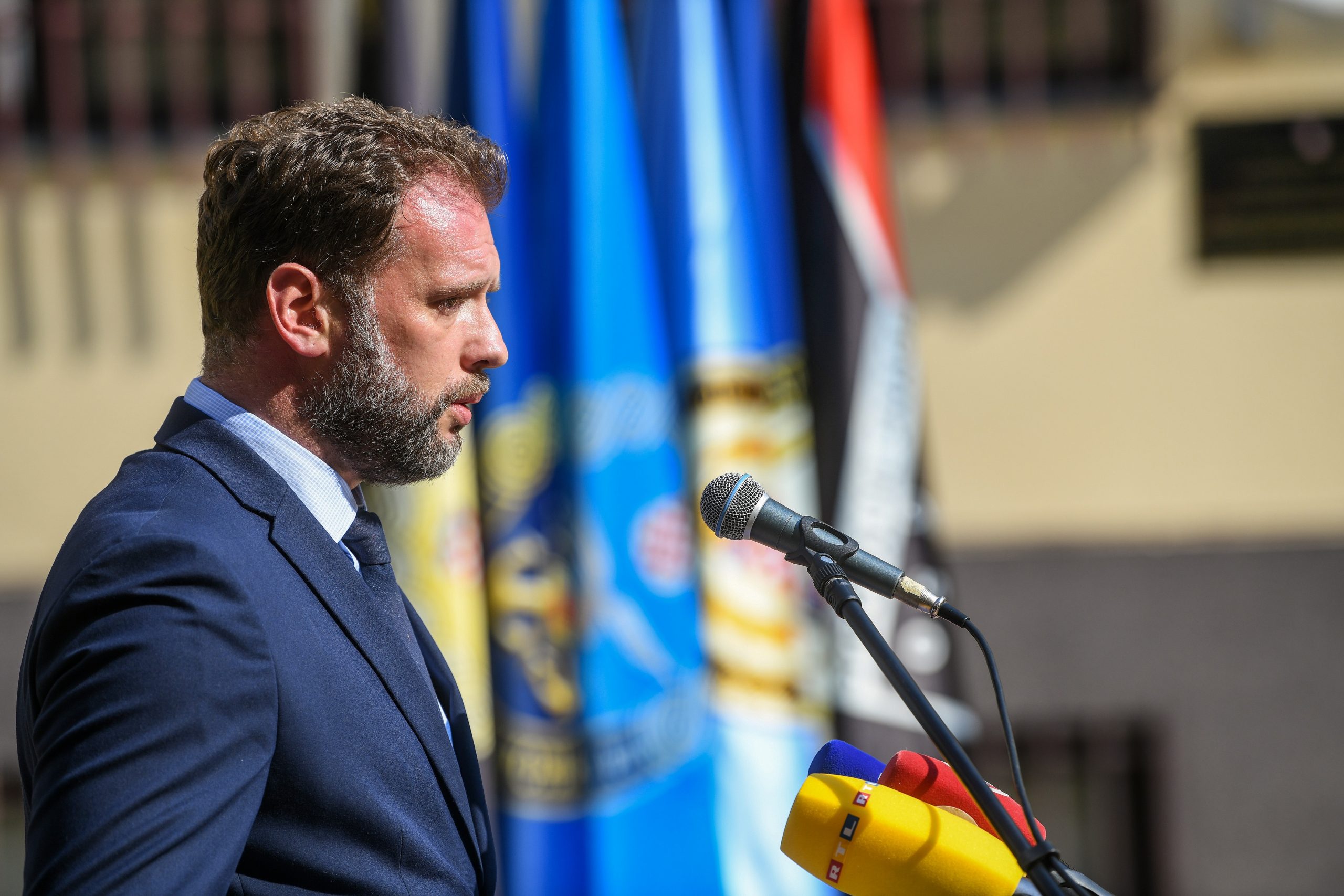 31.07.2020., Zagreb - Svecana dodjela cinova i pohvala u prigodi obiljezavanja Dana pobjede i domovinske zahvalnosti i Dana hrvatskih branitelja te 25. obljetnice vojno-redarstvene operacije Oluja. Ministar obrane Mario Banozic. Photo: Josip Regovic/PIXSELL