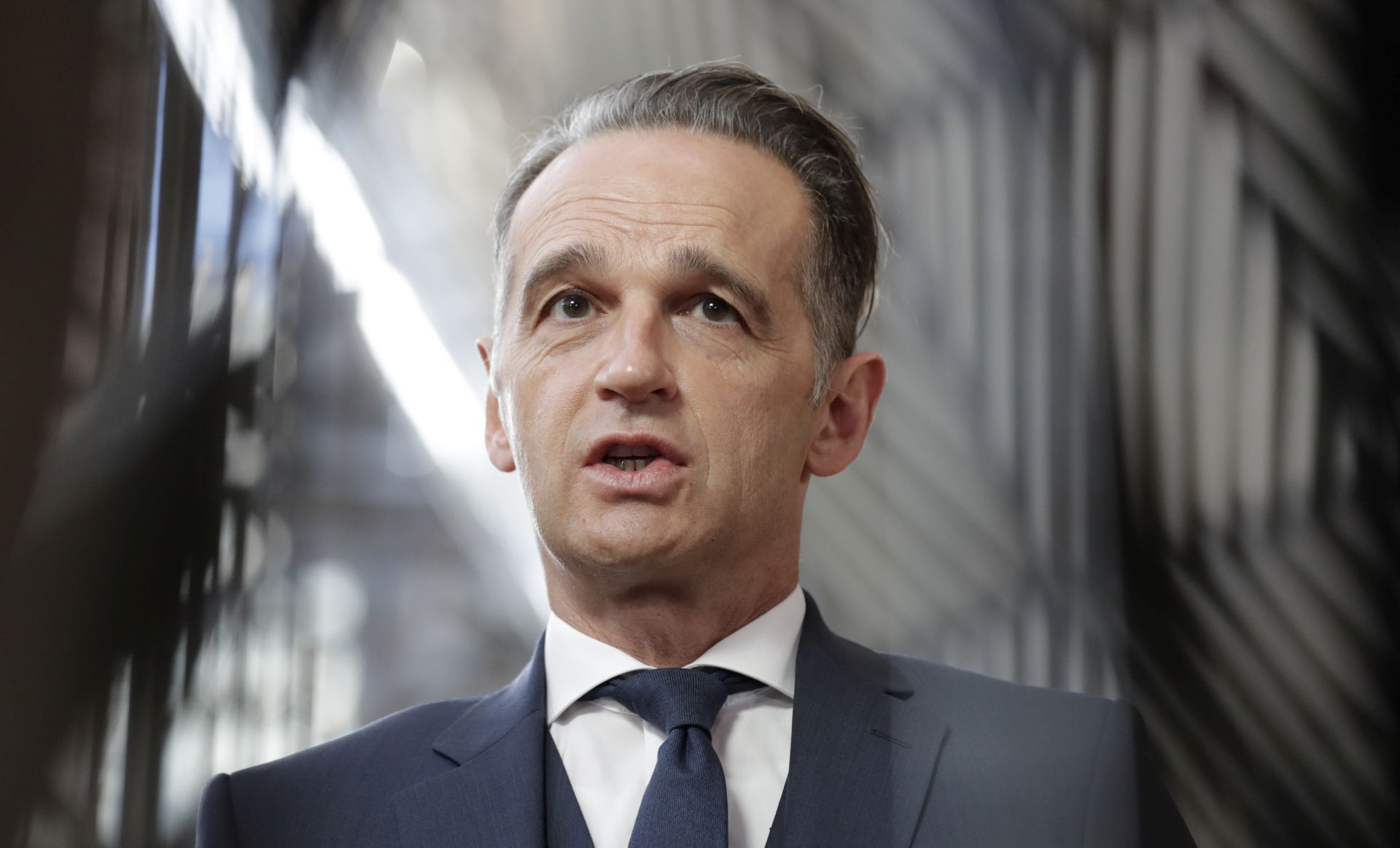 epa08690513 (FILE) - German Minister of Foreign Affairs Heiko Maas attends a Foreign affairs ministers council in Brussels, Belgium, 21 September 2020 (reissued 23 September 2020). German FM Maas has gone into quarantine after one of his bodyguards is has tested positive for COVID-19, the Foreign Ministry said.  EPA/OLIVIER HOSLET / POOL