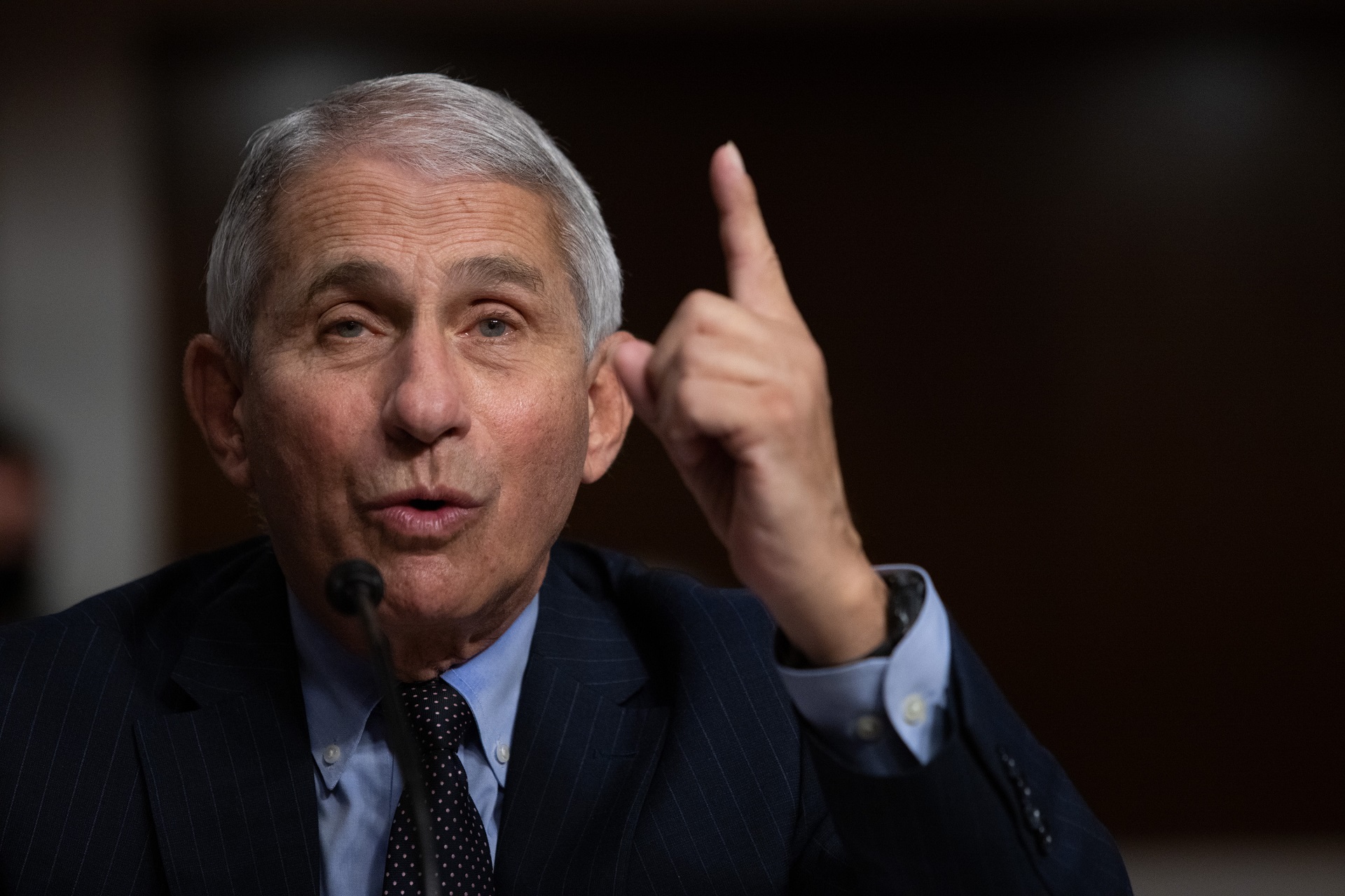 epa08691254 Anthony Fauci, director of National Institute of Allergy and Infectious Diseases at NIH, testifies during a Senate Health, Education, and Labor and Pensions Committee on Capitol Hill, in Washington, DC, USA, 23 September 2020.  EPA/Graeme Jennings / POOL
