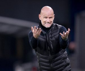 epa08713976 Copenhagen's head coach Staale Solbakken reacts during the UEFA Europa League playoff match between FC Copenhagen and HNK Rijeka in Copenhagen, Denmark, 01 October 2020.  EPA/LISELOTTE SABROE  DENMARK OUT