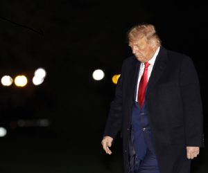 epa08715416 FILE - U.S. President Donald Trump walks on the South Lawn of the White House upon his return to Washington from Duluth, Minnesota, 01 October 2020 (issued 02 October 2020). President Donald Trump and First Lady Melania are tested positive for SARS-CoV-2.  EPA/Yuri Gripas / POOL