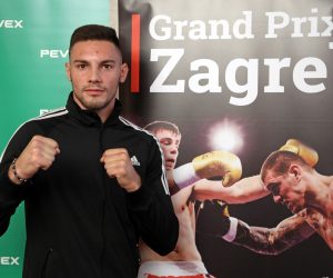Zagreb, 07.10.2020 - Tiskovna konferencija Hrvatskog boksaèkog saveza povodom drugog izdanja Grand Prixa Zagreb, koji se odrava od 8. do 10. listopada u Zagrebaèkom boksaèkom centru na Velesajmu. Na slici boksaè u kategoriji do 75 kilograma Gabrijel Veoèiæ.
foto HINA/ Damir SENÈAR/ ds