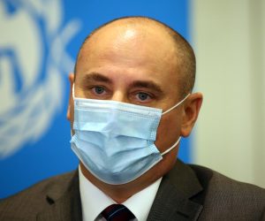 Zagreb, 13.10.2020 - Predstavljanje prve sveobuhvatne "Analize usluga rane intervencije u Hrvatskoj", koju je za UNICEF proveo RISE institut iz SAD-a uz podršku Ministarstva zdravstva RH. Na slici državni tajnik Ministarstva zdravstva  Silvio Bašić.
Foto HINA/ Dario GRZELJ/ dag