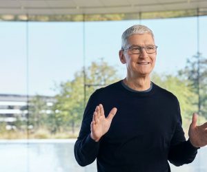 epa08741212 Handout image released by Apple showing Apple CEO Tim Cook kicking off a special event at Apple Park in Cupertino, California, USA, 13 October 2020. Apple is expected to introduce several new products including a new iPhone.  EPA/BROOKS KRAFT / APPLE INC. / HO EDITORIAL USE ONLY, NO SALES