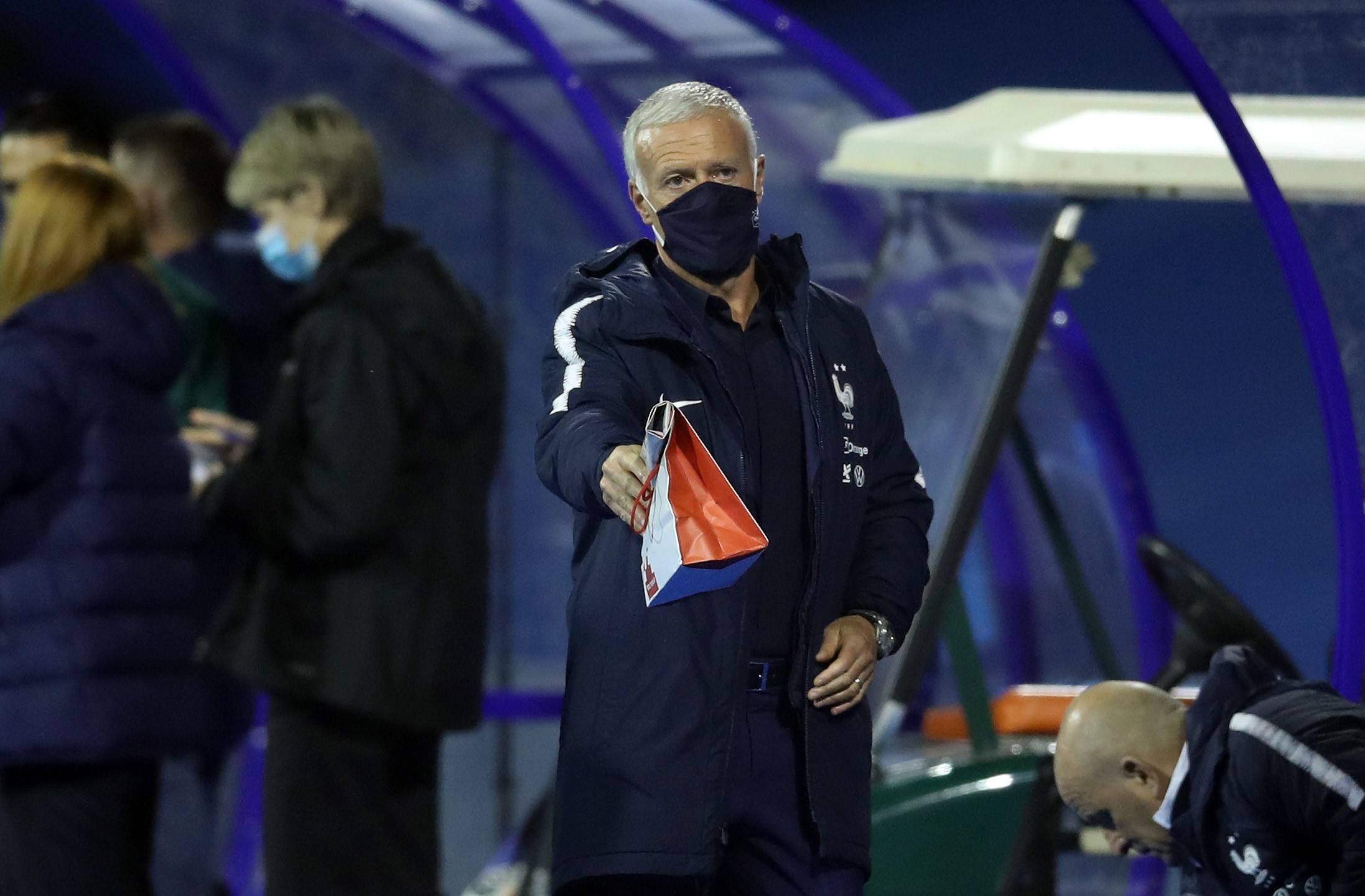 Zagreb, 14.10.2020 - Utakmica Lige nacija između reprezentacija Hrvatske i Francuske. Na slici francuski izbornik Didier Deschamps.
foto HINA/ Damir SENČAR/ ds