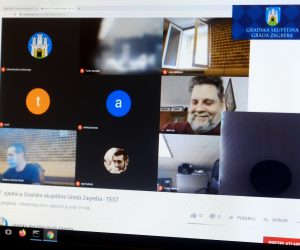 Zagreb, 27.10.2020 - Izjave zastupnika oporbe za vrijeme trajanja 37. sjednice gradske skupštine Grada Zagreba.
Na fotografiji online praćenje sjednice.
foto HINA/ Edvard ŠUŠAK/ es