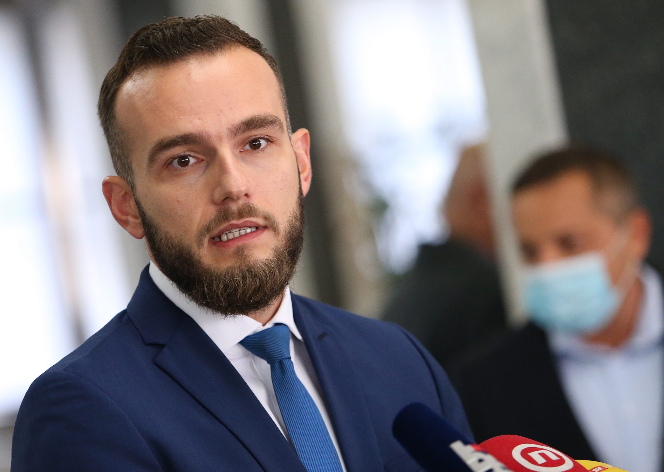 01.10.2020., Zagreb - U sklopu obiljezavanja Medjunarodnog dana starijih osoba u Ministarstvu rada, mirovinskoga sustava, obitelji i socijalne politike odrzala se konstituirajuca sjednica Nacionalnog vijeca za umirovljenike i starije osobe. ministar rada, mirovinskoga sustava, obitelji i socijalne politike Josip Aladrovic Photo: Marko Prpic/PIXSELL