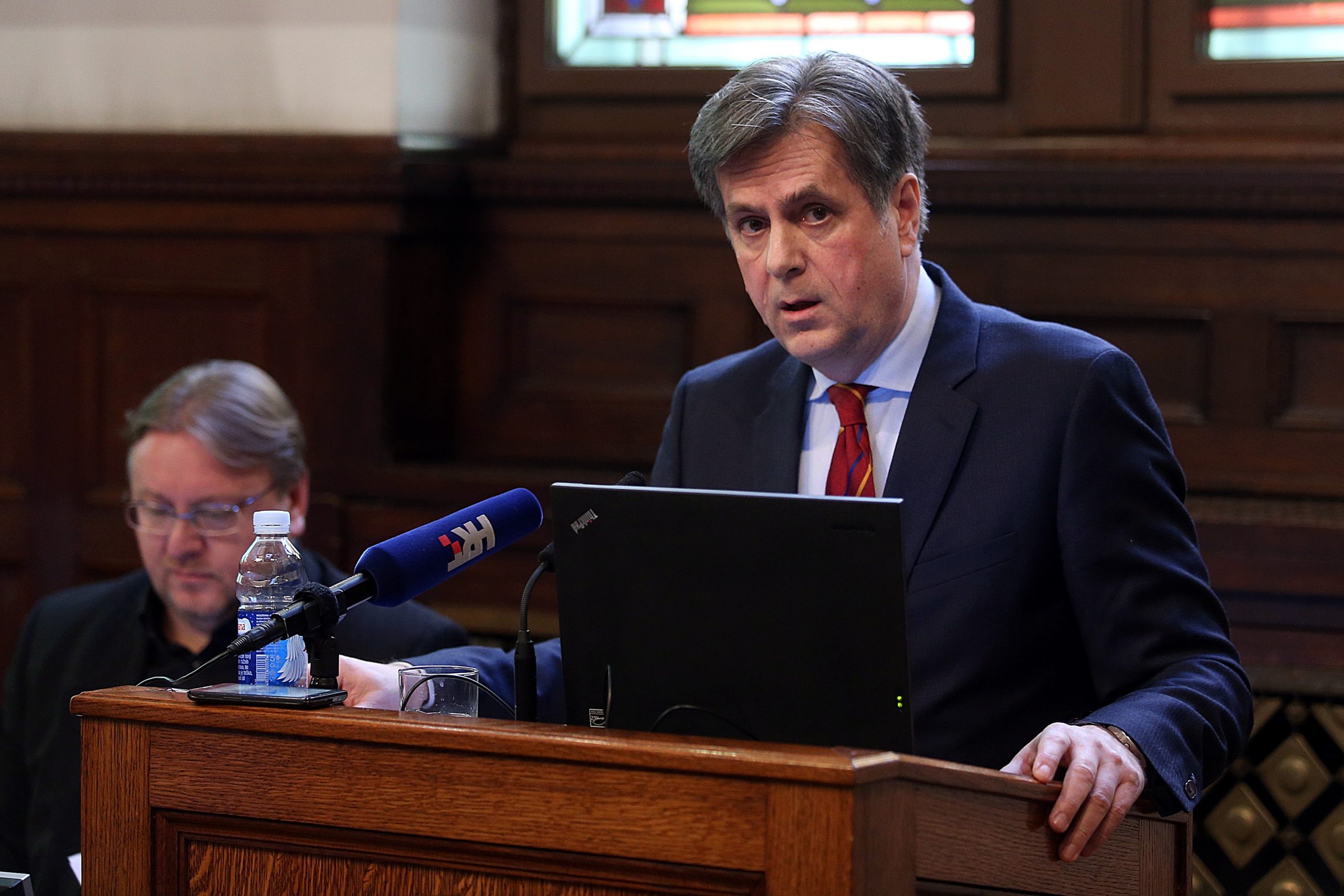 04.02.2016., Zagreb - U Vijecnici Hrvatske gospodarske komore predstavljeno je izdanje Poslovnih ocekivanja 2016. i proglasen je dobitnik nagrade Privrednog vjesnika Gorazd Nikic za ekonomskog analiticara 2015. Damir Novotny. 
Photo: Goran Stanzl/PIXSELL