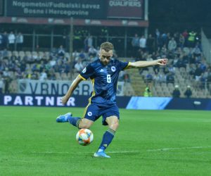 05.09.2019., stadion Bilino Polje, Zenica, Bosna i Hercegovina - Kvalifikacijske za Europsko prvesntvo, skupina J, 5. kolo, Bosna i Hercegovina - Lihtenstajn. Photo: STR-4321/PIXSELL