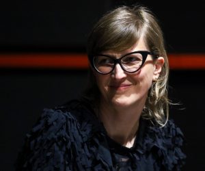 06.04.2019., Sarajevo, Bosna i Hercegovina - 
U kinu Meeting Point odrzana je promocija monografije jednog od najvecih, najgledanijih i najpoznatijih BIH redatelja Hajrudina Sibe Krvavca. Ovo je prva knjiga o nekom bosanskohercegovackom redatelju, a nastala je na inicijativu Jasmile Zbanic. Krvavcev najpoznatiji film je "Valter brani Sarajevo". Jasmila Zbanic. 
Photo: Armin Durgut/PIXSELL