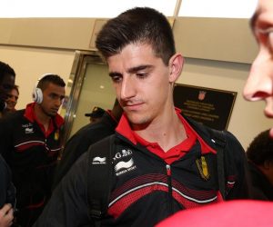 09.10.2013., Zracna luka Zagreb, Zagreb - Dolazak nogometne reprezentacije Belgije na kvalifikacijsku utakmicu za SP 2014. protiv Hrvatske. Thibaut Courtois. 
Photo: Jurica Galoic/PIXSELL