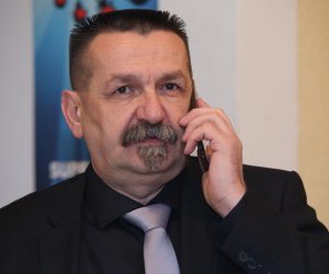 13.01.2017., Sibenik - Hrvatska stranka prava dr. Ante Starcevic odrzala konferenciju za medije. 
Glavni tajnik Hrvatske stranke prava dr. Ante Starcevic(HSP AS) Pero Coric. 
Photo: Dusko Jaramaz/PIXSELL