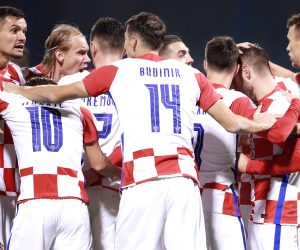 14.10.2020., stadion Maksimir, Zagreb - UEFA Liga nacija, 4. kolo grupe 3, skupine A, Hrvatska - Francuska. Ante Budimir. Photo: Sanjin Strukic/PIXSELL