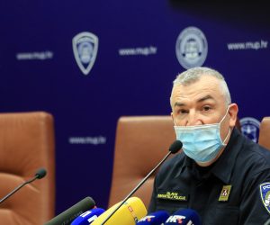 17.10.2020., Zagreb - U Ravnateljstvu policije odrzana konferencija za medije predstavnika policije i nadleznog drzavnog odvjetnistva, vezano uz istrazivanje kaznenog djela visestrukog pokusaja teskog ubojstva s elementima terorizma, pocinjenog ovog ponedjeljka na Trgu svetog Marka. 
Glavni ravnatelj policije Nikola Milina. 
Photo: Slavko Midzor/PIXSELL