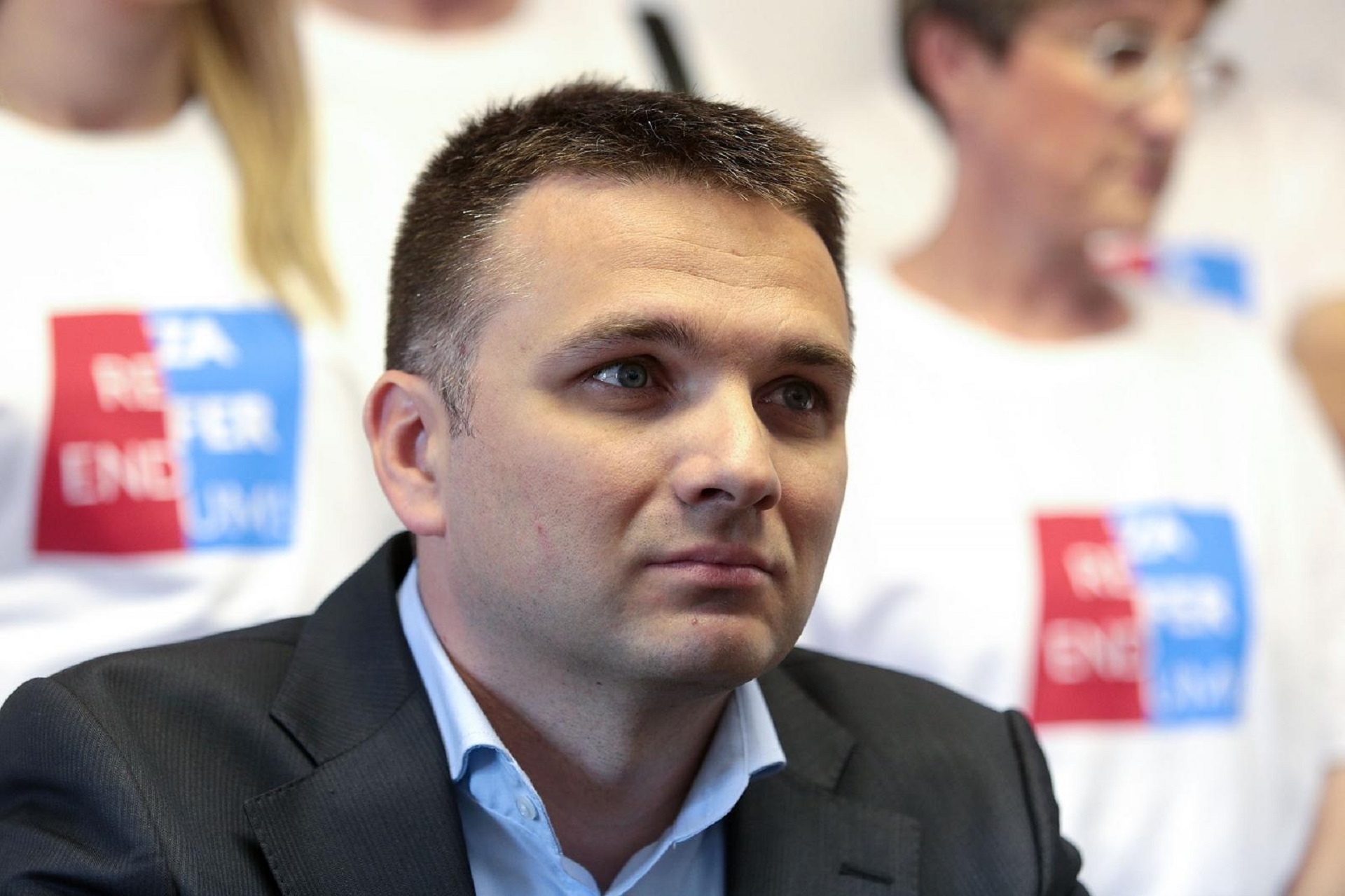 18.05.2015., Zagreb - Prestavnici sindikata i udruga gradjanskog drustva predstavili su na konferenciji za medije dva nova refrendumska pitanja. Djordje Gardasevic.
Photo: Patrik Macek/PIXSELL