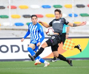 Zagreb: Hrvatski Telekom Prva liga, 11. kolo, Lokomotiva - HNK Hajduk 21.10.2018., stadion u Kranjcevicevoj, Zagreb - Hrvatski Telekom Prva liga, 11. kolo, Lokomotiva - HNK Hajduk. Lirim Kastrati, Domagoj Bradaric. 
Photo: Slavko Midzor/PIXSELL