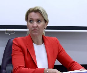 22.05.2020., Zagreb - Povjerenstvo za odlucivanje o sukobu interesa odrzalo je svoju 86. sjednicu. Predsjednica Povjerenstva Natasa Novakovic. Photo: Patrik Macek/PIXSELL