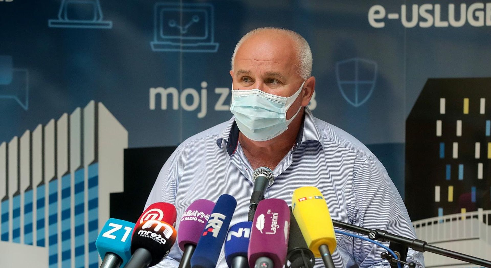26.08.2020., Zagreb - Konferencija za medije Stozera civilne zastite grada Zagreba odrzana je u Gradskoj upravi. Vjekoslav Jelec. 
Photo: Goran Stanzl/PIXSELL