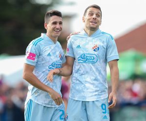 26.09.2020., Ferdinandovac - Hrvatski nogometni kup, sesnaestina finala, NK Ferdinandovac - GNK Dinamo. Komnen Andric, Luka Menalo. 
Photo: Luka Stanzl/PIXSELL