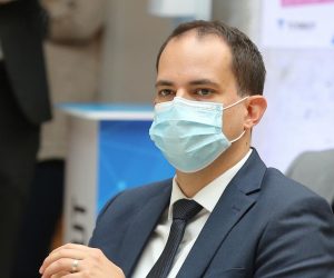 28.09.2020.,Sibenik-Predsjednik Vlade Andrej Plenkovic sudjelovao je na svecanosti otvorenja Inkubatora za nove tehnologije Trokut Sibenik. 
Photo: Dusko Jaramaz/PIXSELL