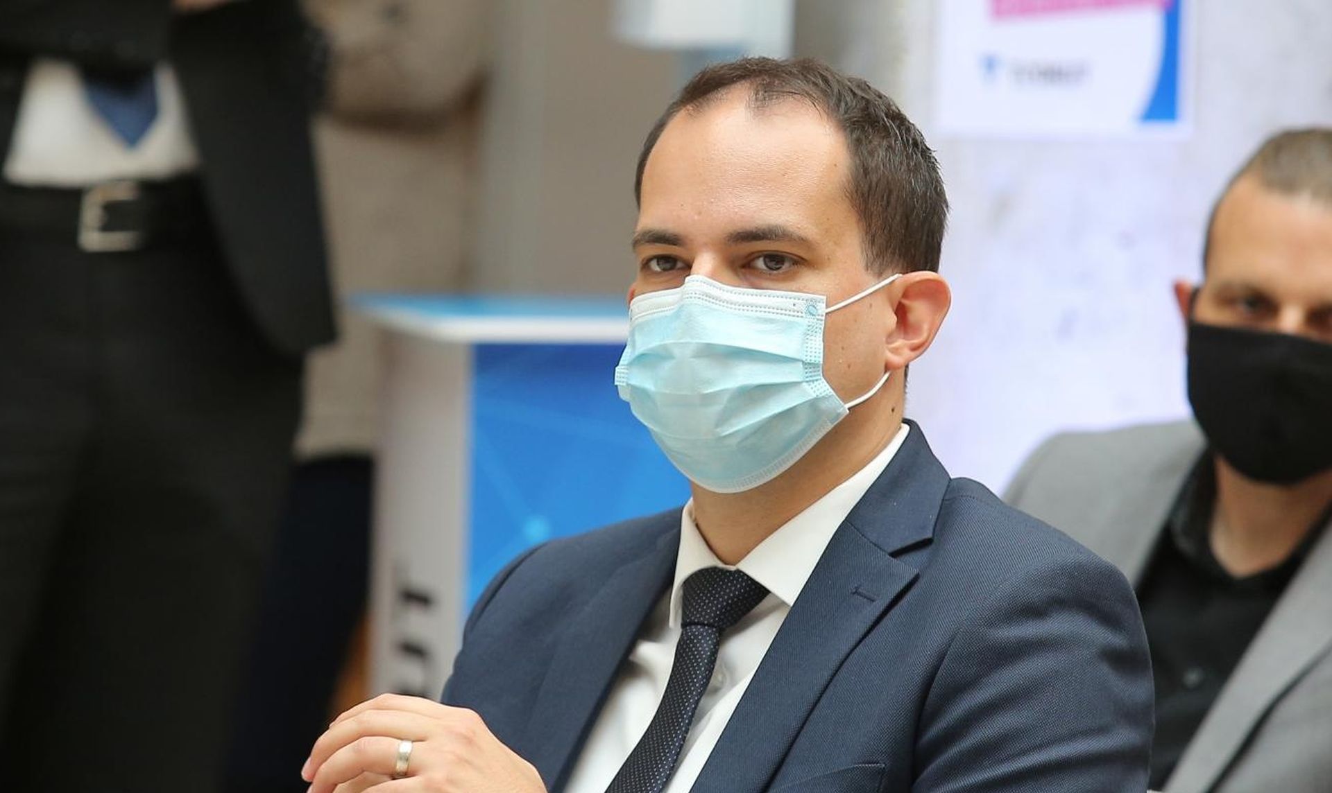 28.09.2020.,Sibenik-Predsjednik Vlade Andrej Plenkovic sudjelovao je na svecanosti otvorenja Inkubatora za nove tehnologije Trokut Sibenik. 
Photo: Dusko Jaramaz/PIXSELL