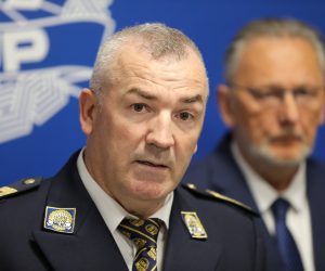 28.10.2019.,Zagreb -  Nakon sto je zamjenik ravnatelja policije Josip Celic podnio ostavku odrzana je izvanredna konferencija za novinare na kojoj su govorili glavni ravnatelj policije Nikola Milina i ministar unutarnjih poslova Davor Bozinovic.
Photo: Jurica Galoic/PIXSELL