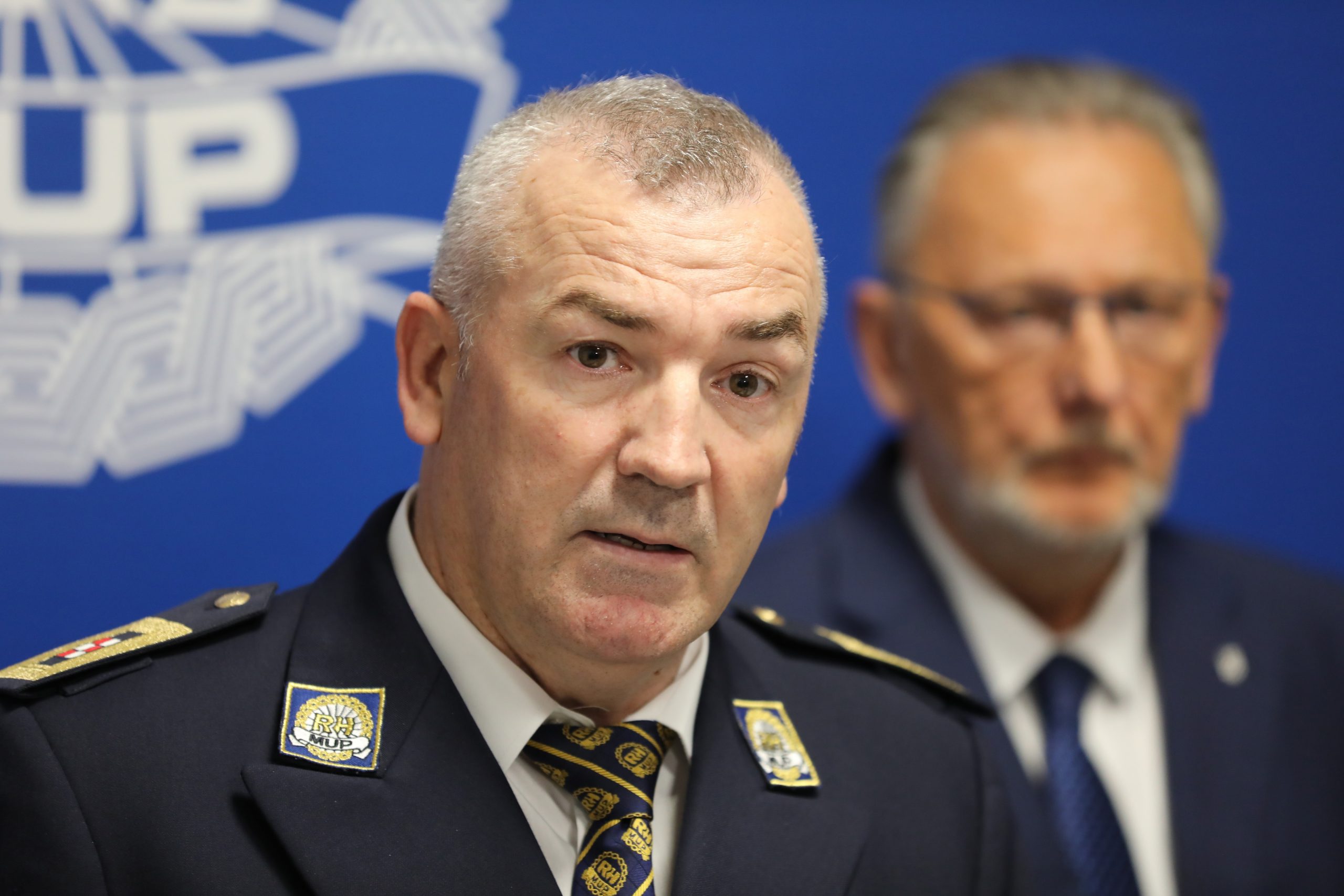 28.10.2019.,Zagreb -  Nakon sto je zamjenik ravnatelja policije Josip Celic podnio ostavku odrzana je izvanredna konferencija za novinare na kojoj su govorili glavni ravnatelj policije Nikola Milina i ministar unutarnjih poslova Davor Bozinovic.
Photo: Jurica Galoic/PIXSELL