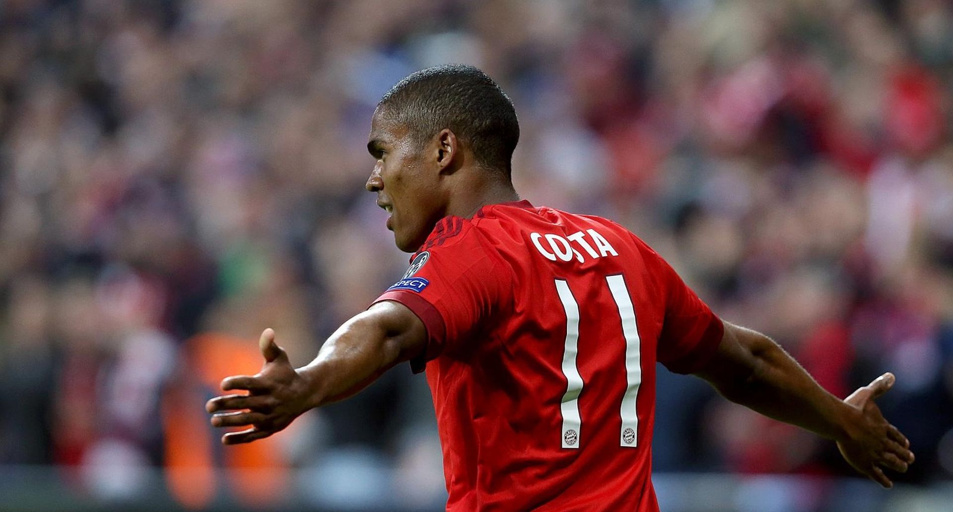 29.09.2015., Allianz Arena, Muenchen, Njemacka - UEFA Liga prvaka, skupina F, 2. kolo, Bayern - Dinamo Zagreb. Douglas Costa. 
Photo: Goran Stanzl/PIXSELL